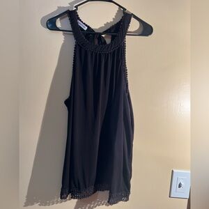 Women’s Maurice’s Plus Size Black Tie Neck Tank Top Size 3